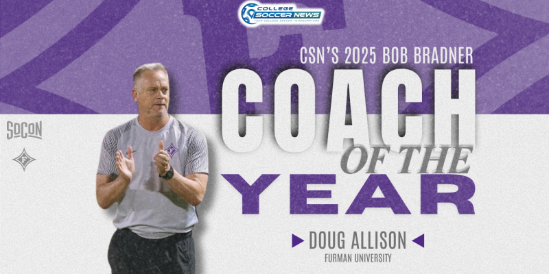 The College Soccer News’ 2025 Bob Bradner Coach of the Year: Doug Allison